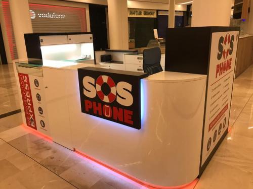 Iluminación stand SOS